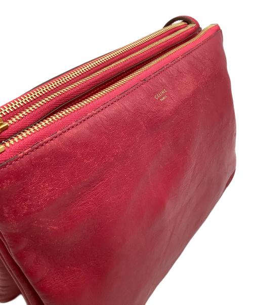 CELINE（セリーヌ）CELINE (セリーヌ) ショルダーバッグ レッドの古着・服飾アイテム