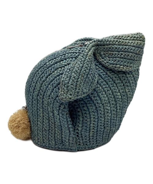 LOEWE（ロエベ）LOEWE (ロエベ) ラフィアショルダーポーチ ブルーの古着・服飾アイテム