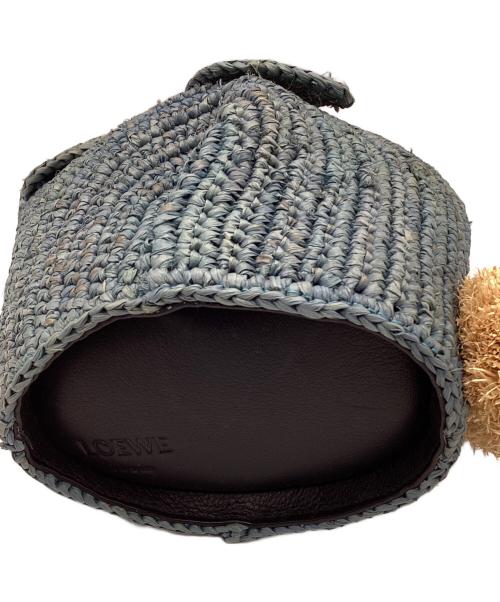 LOEWE（ロエベ）LOEWE (ロエベ) ラフィアショルダーポーチ ブルーの古着・服飾アイテム