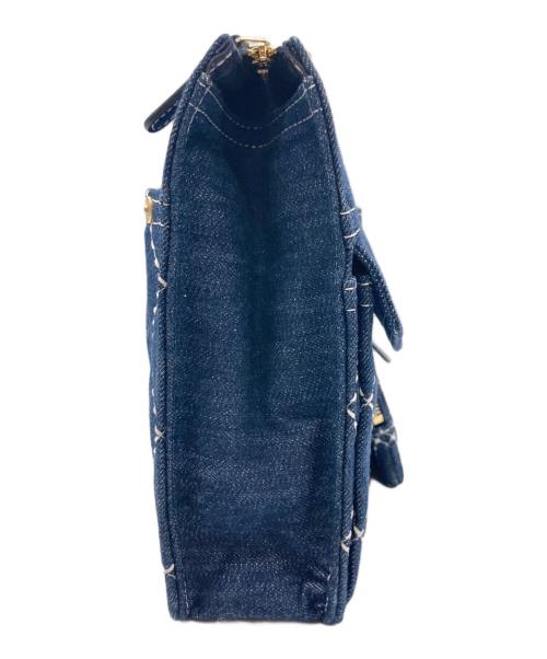 CHANEL（シャネル）CHANEL (シャネル) ポーチ付デニムクラッチバッグ インディゴの古着・服飾アイテム
