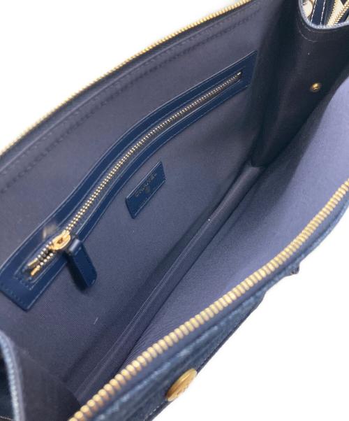 CHANEL（シャネル）CHANEL (シャネル) ポーチ付デニムクラッチバッグ インディゴの古着・服飾アイテム