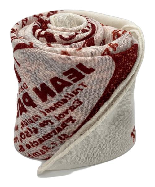 Jean Paul GAULTIER（ジャンポールゴルチェ）Jean Paul GAULTIER (ジャンポールゴルチェ) コットンスカーフ アイボリー×ブラウンの古着・服飾アイテム