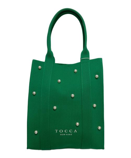 TOCCA（トッカ）TOCCA (トッカ) RHYTHM OF PEARL KNITBAG ニットバッグ グリーン 未使用品の古着・服飾アイテム