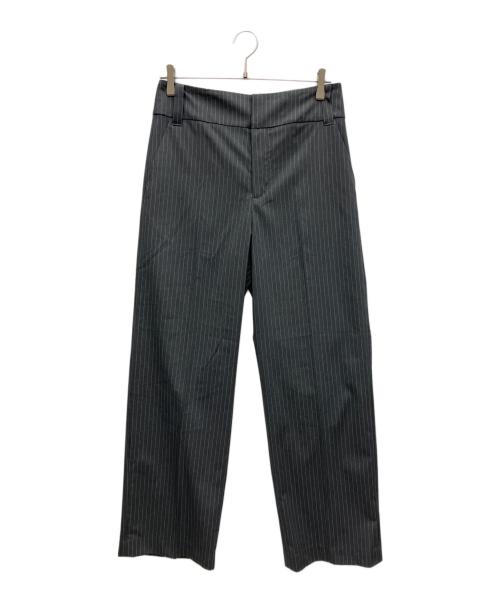 M TO R（ムウトアール）M TO R (ムウトアール) PINSTRIPE STRAIGHT PANTS グレー サイズ:38 未使用品の古着・服飾アイテム