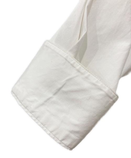 edition（エディション）Edition (エディション) THOMAS MASON (トーマスメイソン) コットン バンドカラーオーバーシャツ ホワイト サイズ:34の古着・服飾アイテム