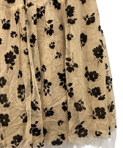 Mila Owen（ミラオーウェン）Mila Owen (ミラオーウェン) ウエストゴムチュールボリュームスカート ブラウン サイズ:1の古着・服飾アイテム