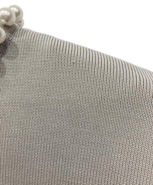 CELFORD（セルフォード）CELFORD (セルフォード) パール付きジャージーブルゾン グレー サイズ:38の古着・服飾アイテム