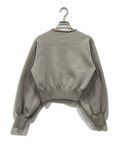 CELFORD（セルフォード）CELFORD (セルフォード) パール付きジャージーブルゾン グレー サイズ:38の古着・服飾アイテム