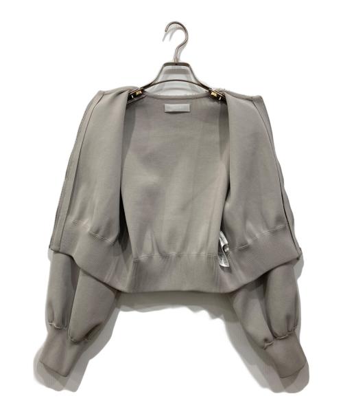 CELFORD（セルフォード）CELFORD (セルフォード) パール付きジャージーブルゾン グレー サイズ:38の古着・服飾アイテム