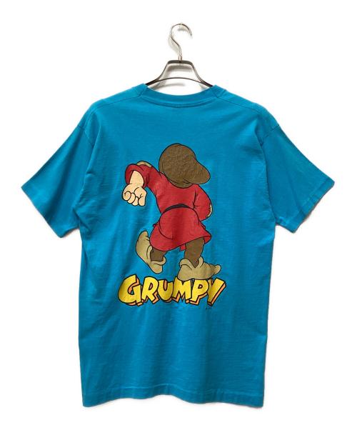 FRUIT OF THE LOOM（フルーツオブザルーム）FRUIT OF THE LOOM (フルーツオブザルーム) Grumpy 両面プリントTシャツ ブルー サイズ:Lの古着・服飾アイテム