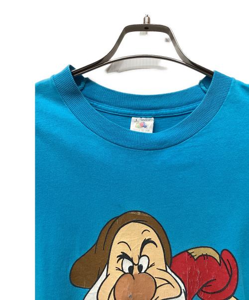 FRUIT OF THE LOOM（フルーツオブザルーム）FRUIT OF THE LOOM (フルーツオブザルーム) Grumpy 両面プリントTシャツ ブルー サイズ:Lの古着・服飾アイテム