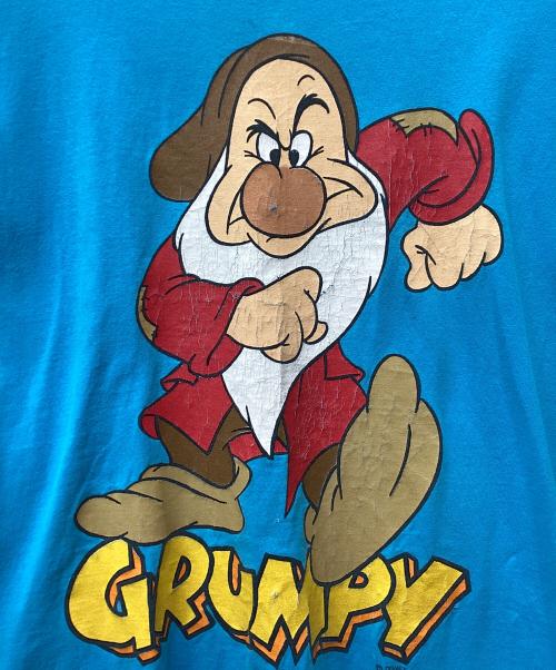 FRUIT OF THE LOOM（フルーツオブザルーム）FRUIT OF THE LOOM (フルーツオブザルーム) Grumpy 両面プリントTシャツ ブルー サイズ:Lの古着・服飾アイテム