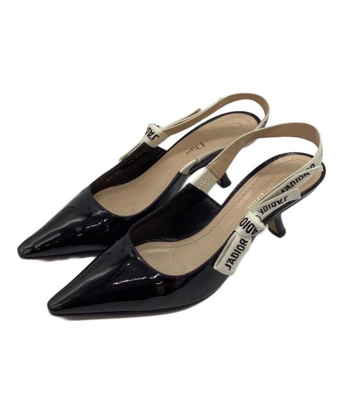 Christian Dior（クリスチャン ディオール）Christian Dior (クリスチャン ディオール) J'ADIOR スリングバックパンプス ブラック サイズ:37の古着・服飾アイテム