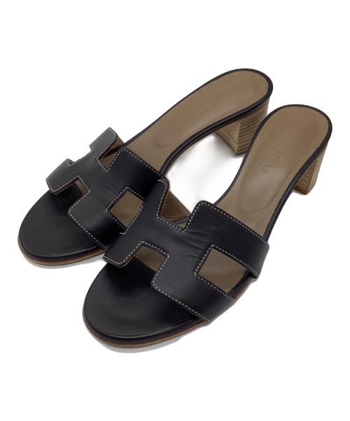 HERMES（エルメス）HERMES (エルメス) oasis / オアジス サンダル ブラック サイズ:37の古着・服飾アイテム