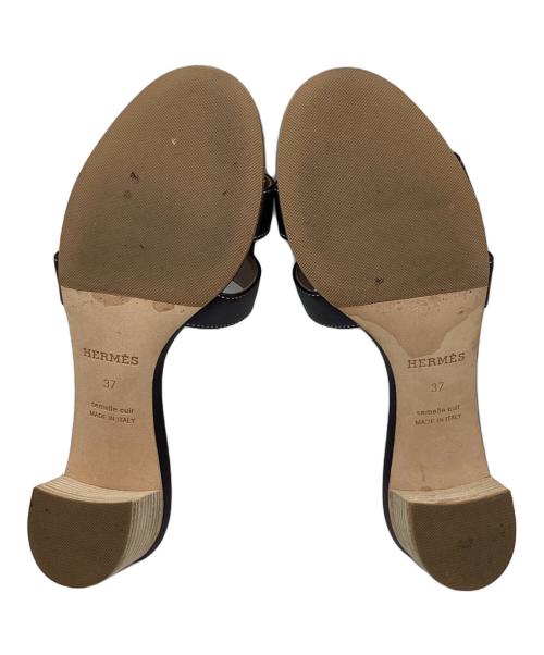 HERMES（エルメス）HERMES (エルメス) oasis / オアジス サンダル ブラック サイズ:37の古着・服飾アイテム