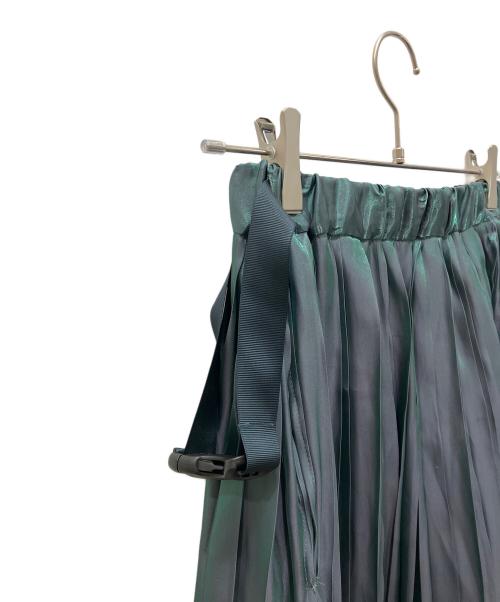 itochi（イトチ）itochi (イトチ) Aurora cloth double side pleated skirt エメラルドグリーン サイズ:Mの古着・服飾アイテム