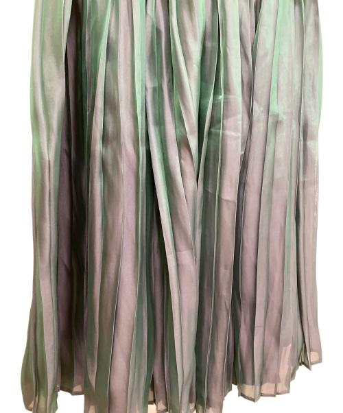 itochi（イトチ）itochi (イトチ) Aurora cloth double side pleated skirt エメラルドグリーン サイズ:Mの古着・服飾アイテム