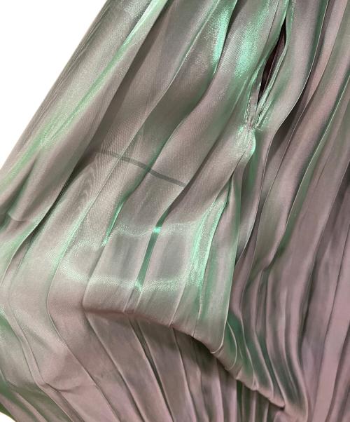 itochi（イトチ）itochi (イトチ) Aurora cloth double side pleated skirt エメラルドグリーン サイズ:Mの古着・服飾アイテム