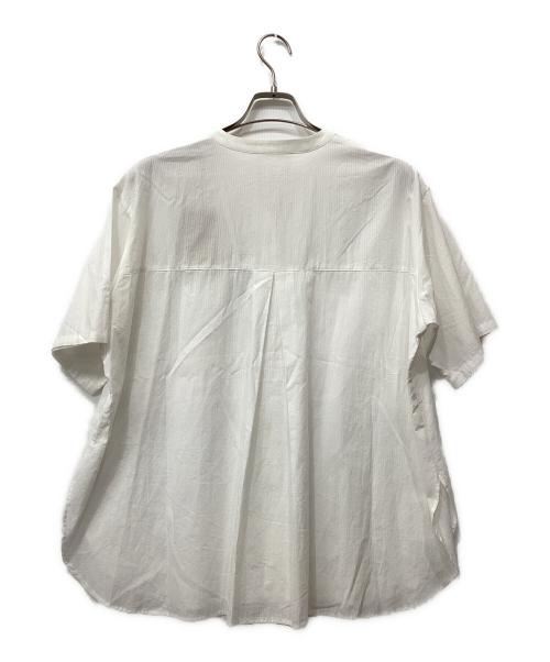 BEARDSLEY（ビアズリー）BEARDSLEY (ビアズリー) シアストライプ2WAYシャツ ホワイト サイズ:Ｆの古着・服飾アイテム