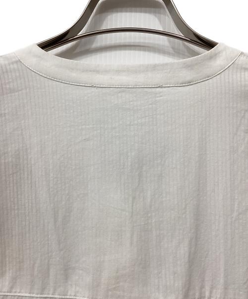 BEARDSLEY（ビアズリー）BEARDSLEY (ビアズリー) シアストライプ2WAYシャツ ホワイト サイズ:Ｆの古着・服飾アイテム