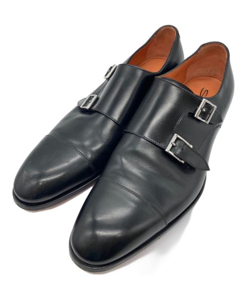 Santoni（サントーニ）Santoni (サントーニ) モンクストラップシューズ ブラック サイズ:8の古着・服飾アイテム
