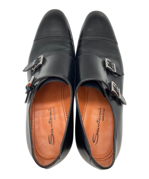Santoni（サントーニ）Santoni (サントーニ) モンクストラップシューズ ブラック サイズ:8の古着・服飾アイテム