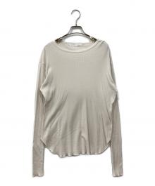 Hello, Bonjour!（ハローボンジュール）の古着「RIB LONGSLEEVE T-SHIRT」｜ベージュ