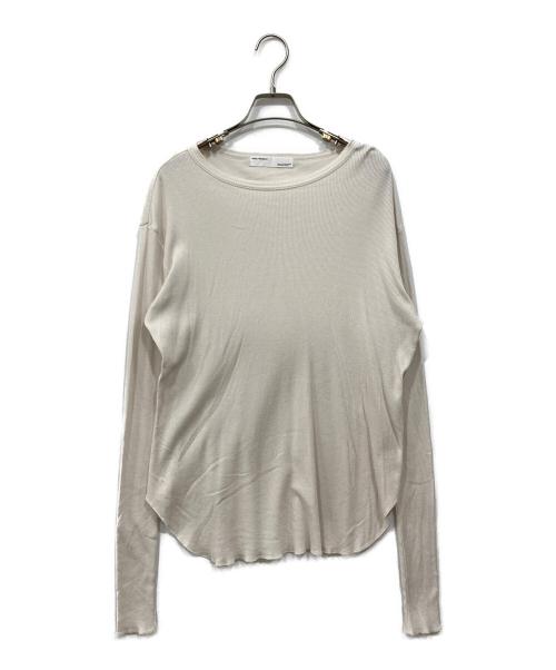 Hello, Bonjour!（ハローボンジュール）Hello, Bonjour! (ハローボンジュール) RIB LONGSLEEVE T-SHIRT ベージュ サイズ:Freeの古着・服飾アイテム