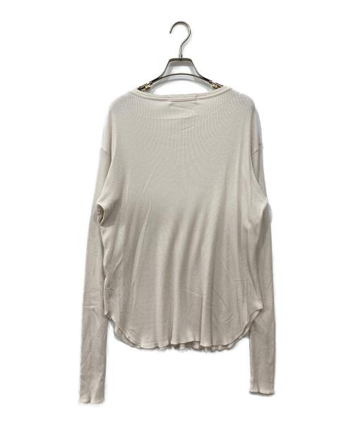 Hello, Bonjour!（ハローボンジュール）Hello, Bonjour! (ハローボンジュール) RIB LONGSLEEVE T-SHIRT ベージュ サイズ:Freeの古着・服飾アイテム