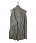 Sybillaシビラ）の古着「ウールドレープニットジレ」｜グレー