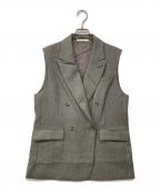 BEAUTY&YOUTHビューティーアンドユース）の古着「シャークスキン スリーブレス ジャケット」｜グレー