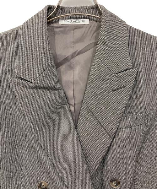 BEAUTY&YOUTH（ビューティーアンドユース）BEAUTY&YOUTH (ビューティーアンドユース) シャークスキン スリーブレス ジャケット グレー サイズ:Mの古着・服飾アイテム