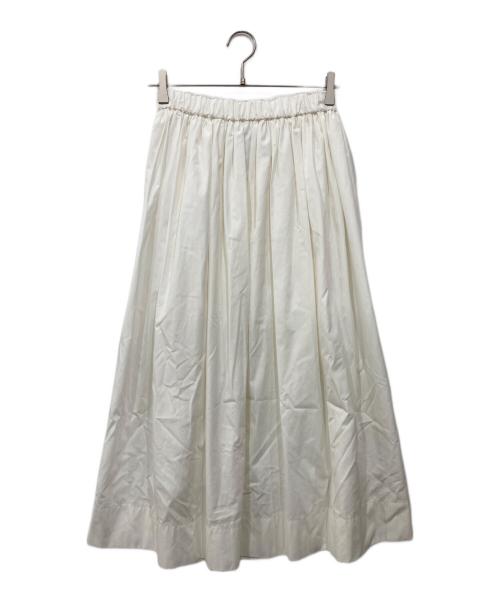 UNITED ARROWS（ユナイテッドアローズ）UNITED ARROWS (ユナイテッドアローズ) PC/POC フレア スカート ホワイト サイズ:38 未使用品の古着・服飾アイテム