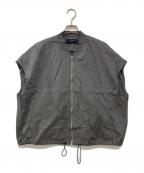 Munichミューニック）の古着「コットンナイロンタイプライタースリーブレスブルゾン」｜グレー