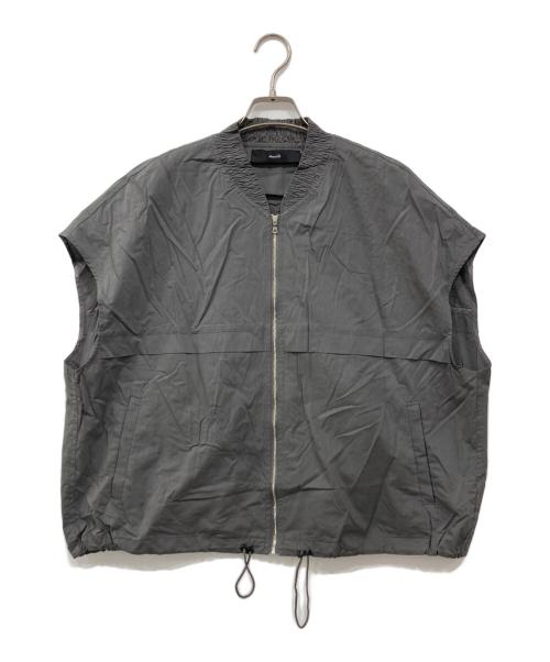 Munich（ミューニック）MUNICH (ミューニック) コットンナイロンタイプライタースリーブレスブルゾン グレー サイズ:Sの古着・服飾アイテム