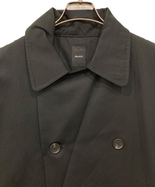 Munich（ミューニック）MUNICH (ミューニック) マイクロピーチコットンツイルトレンチジレ ブラック サイズ:0Sの古着・服飾アイテム