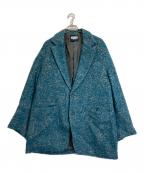 MAISON SPECIALメゾンスペシャル）の古着「プライムオーバーループジャガードテーラードジャケット」｜ブルー