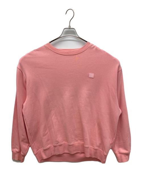 Acne studios（アクネ ストゥディオス）ACNE STUDIOS (アクネ ストゥディオス) フェイススウェット FACE SWEAT ピンク サイズ:Lの古着・服飾アイテム