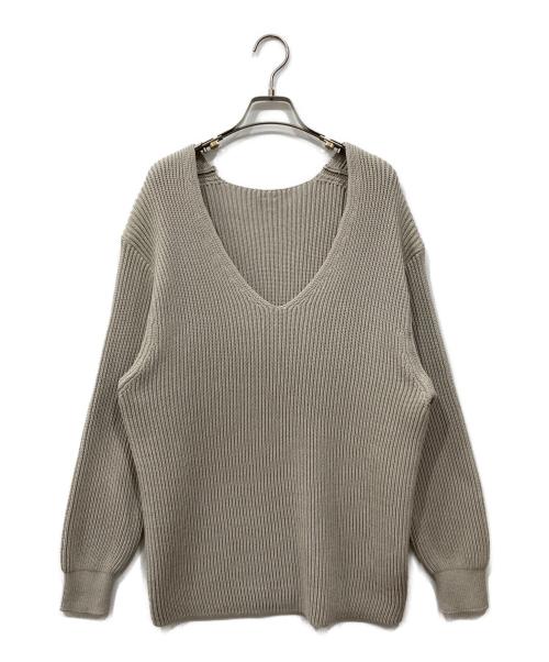 MUSE de Deuxieme Classe（ミューズ ドゥーズィエム クラス）MUSE de Deuxieme Classe (ミューズ ドゥーズィエム クラス) Code Lily Vネックプルオーバー ライトグレー サイズ:Freeの古着・服飾アイテム