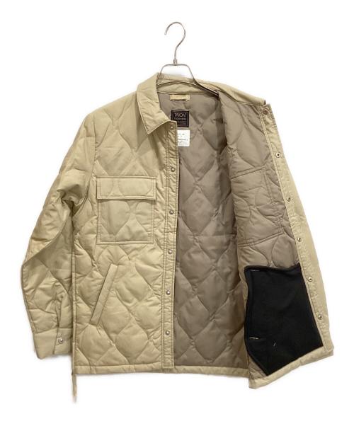 TAION（タイオン）TAION (タイオン) ミリタリー CPOシャツ ダウンジャケット ベージュ サイズ:Sの古着・服飾アイテム