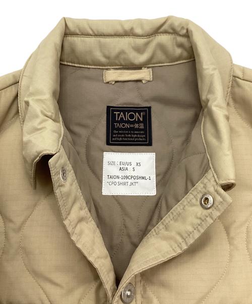 TAION（タイオン）TAION (タイオン) ミリタリー CPOシャツ ダウンジャケット ベージュ サイズ:Sの古着・服飾アイテム