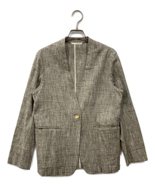 qualite（カリテ）qualite (カリテ) シルクネップツイードジャケット ベージュ サイズ:36の古着・服飾アイテム