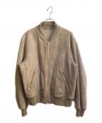 COMOLIコモリ）の古着「シープスキン フライトジャケット」｜ベージュ