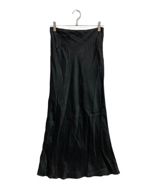 SACRA（サクラ）SACRA (サクラ) ACETATE SATIN SKIRT ブラック サイズ:38の古着・服飾アイテム