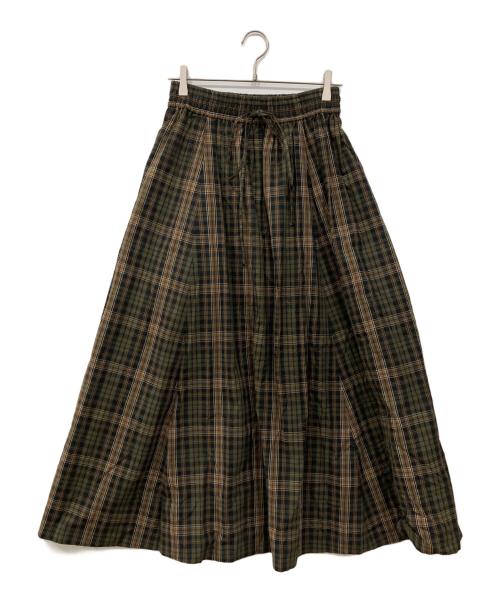 BAUME（ボーメ）BAUME (ボーメ) チェックロングスカート カーキ サイズ:00の古着・服飾アイテム