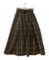 BAUME（ボーメ）の古着「チェックロングスカート」｜カーキ