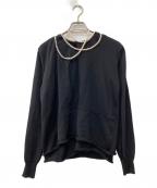 JUNYA WATANABE COMME des GARCONS(ジュンヤワタナベ コムデギャルソン）の古着「パール装飾 変形ニット」｜ブラック