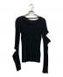 LIMI feu（リミフゥ）の古着「C RIB STITCH ARM SLIT T」｜ブラック