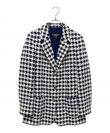 CHANEL（シャネル）の古着「ココボタンツイードジャケット」｜ホワイト×ネイビー
