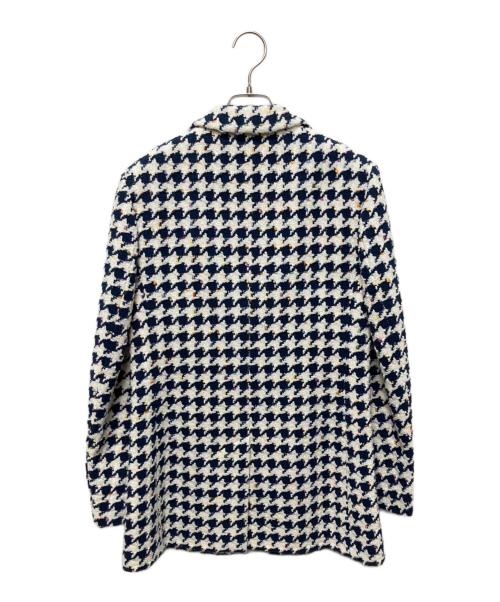 CHANEL（シャネル）CHANEL (シャネル) ココボタンツイードジャケット ホワイト×ネイビー サイズ:36の古着・服飾アイテム